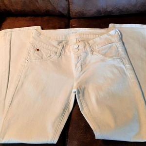 HUDSON, White, 98% Cotton Beth Crop Baby Boot Jean Pants , US 26, Size Small